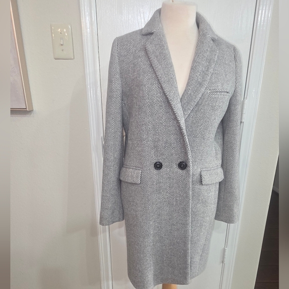 Sezane Jackets & Blazers - Sezane Light Gray Herringbone Blazer